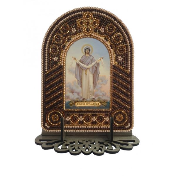 Buy Set for beadwork with a frame - Protection of the Most Holy Theotokos-vk2009