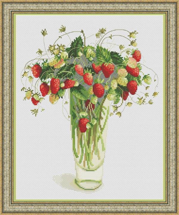 Buy Cross stitch kit A bouquet of strawberries-VN-035