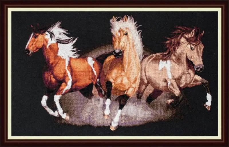 Buy Cross stitch kit Horses-VN-063