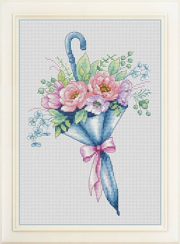 Buy Cross stitch kit Flower umbrella-VN-070
