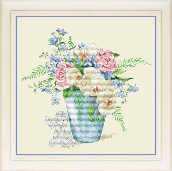 Buy Cross stitch kit Still life with orchids-VN-088
