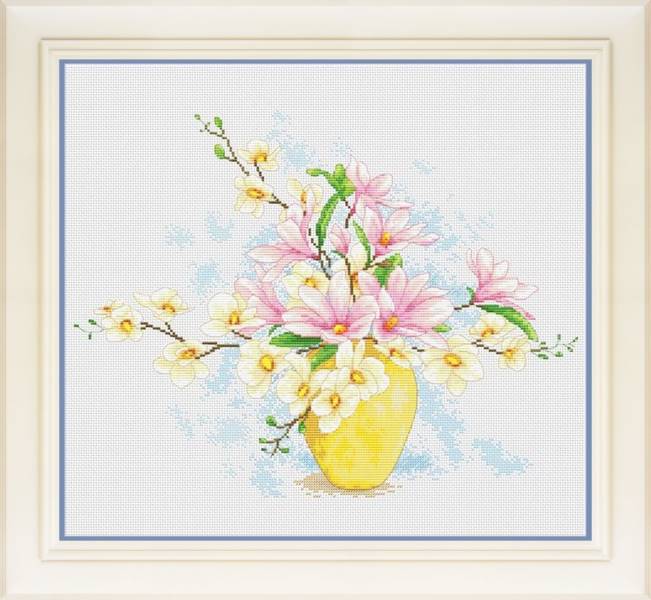 Buy Cross stitch kit Bouquet of magnolias-VN-092