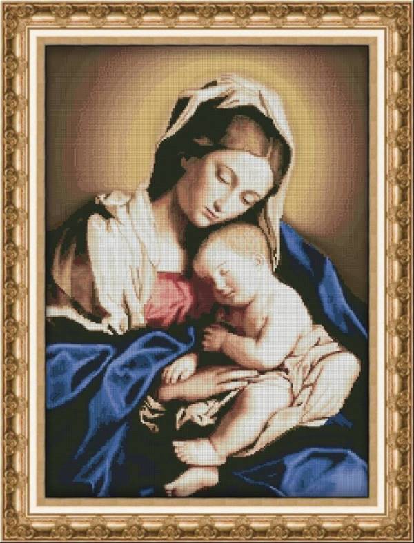 Buy Cross stitch kit Madonna with a baby-VN-094