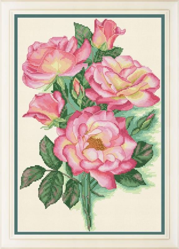 Buy Cross stitch kit Garden roses-VN-103