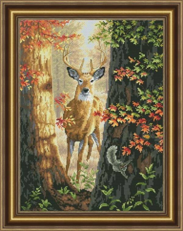 Buy Cross stitch kit Forest deer-VN-136