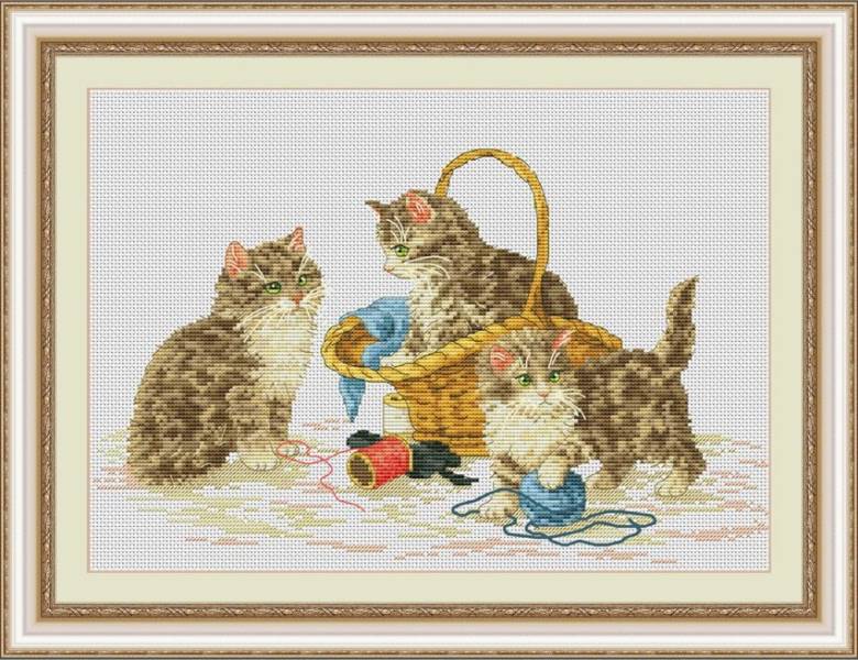 Buy Cross stitch kit Funny kittens-VN-139