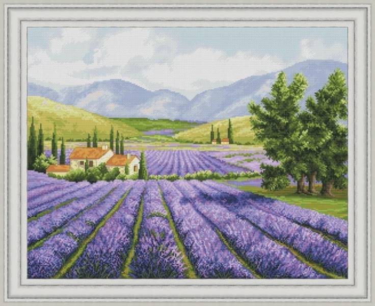 Buy Cross stitch kit Lavender fields-VN-154