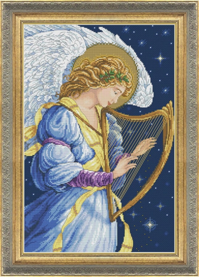 Buy Cross stitch kit Angel with a harp-VN-226