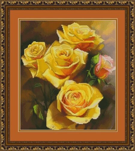 Buy Cross stitch kit Roses (18 canvas)-VN-247