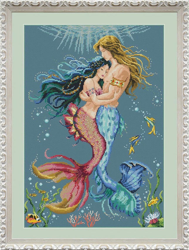 Buy Cross stitch kit Fairytale couple (without fabric)-VN-252-1