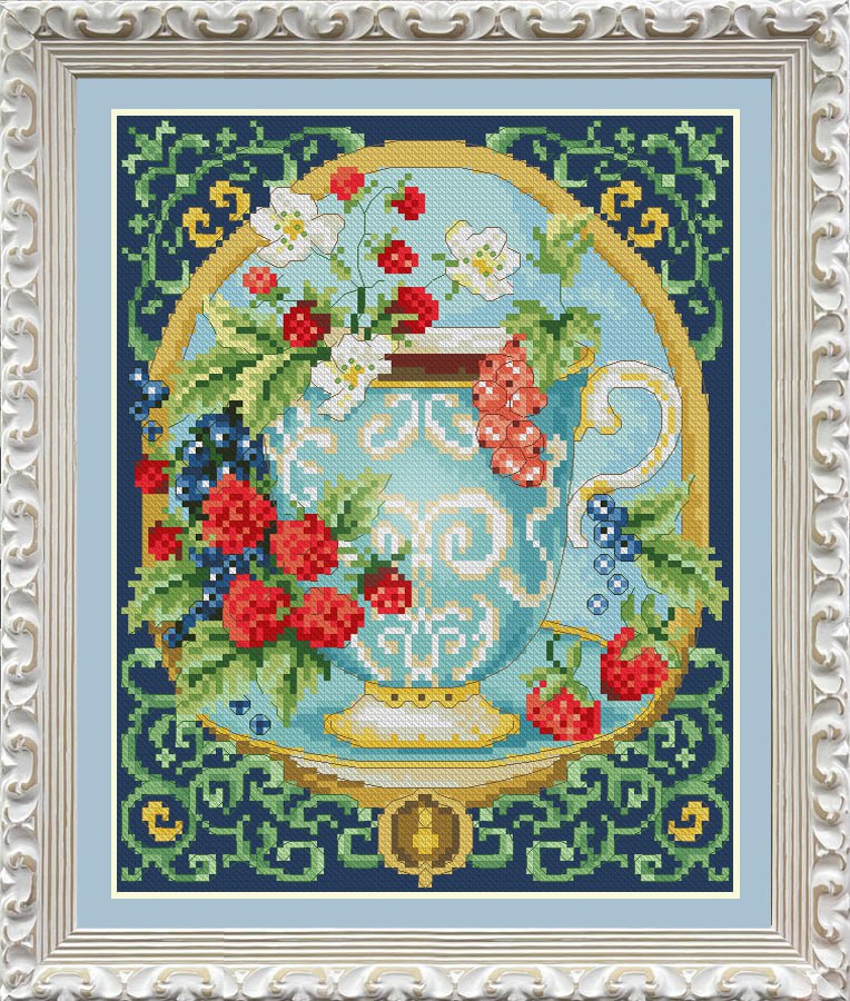 Buy Cross stitch kit Berry tea 2-VN-258