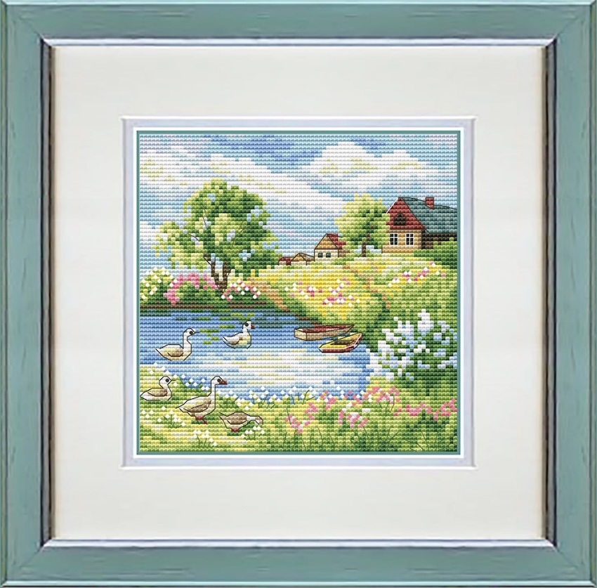 Buy Cross stitch kit Summer in the village-VN-268