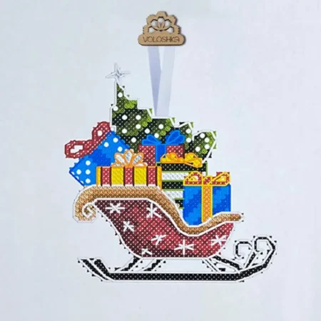 Buy Cross stitch kit on plastic canvas - Sana with gifts-VPC_014