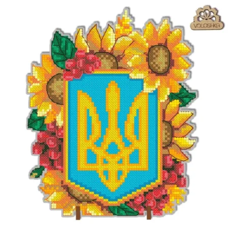 Buy Cross stitch kit on plastic canvas - Coat of arms with sunshine-VPC_031