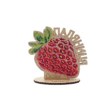 Buy Cross stitch kit with a plywood base - Strawberry-VW_004