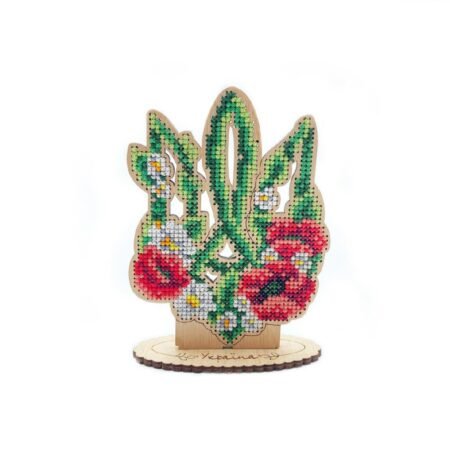 Buy Cross stitch kit with a plywood base - Coat of arms of Ukraine-VW_005